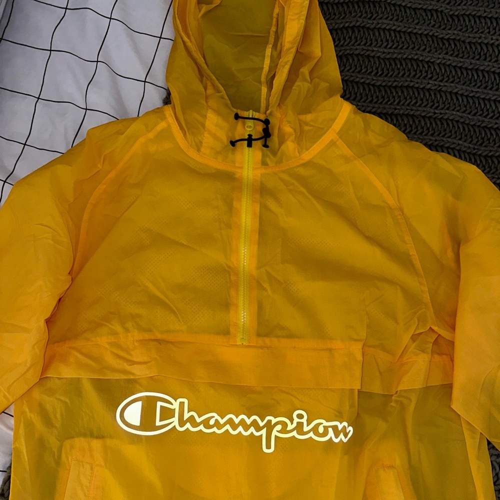 Vintage Men’s Champion Reflective Windbreaker Anorak Jacket, size Large